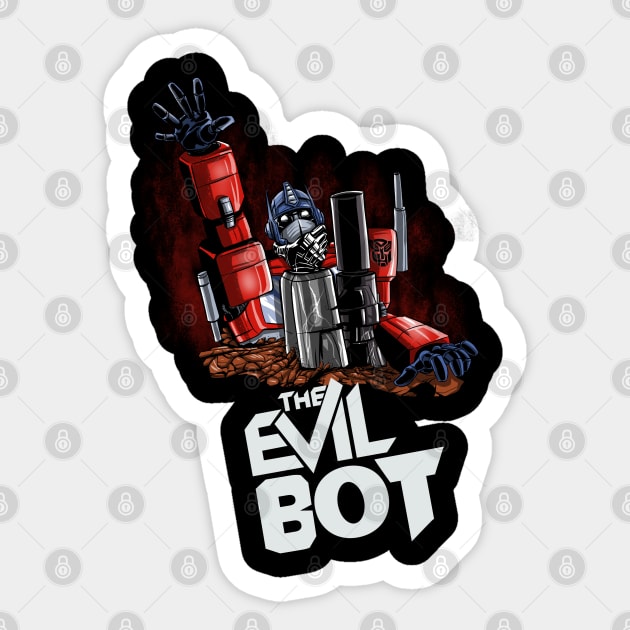 The Evil Bot Sticker by Zascanauta